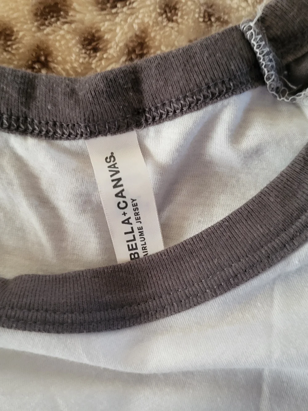Bella Canvas White and Gray Raglan 